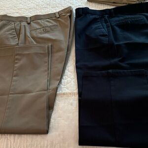 BOGO taupe & black plain front DOCKERS